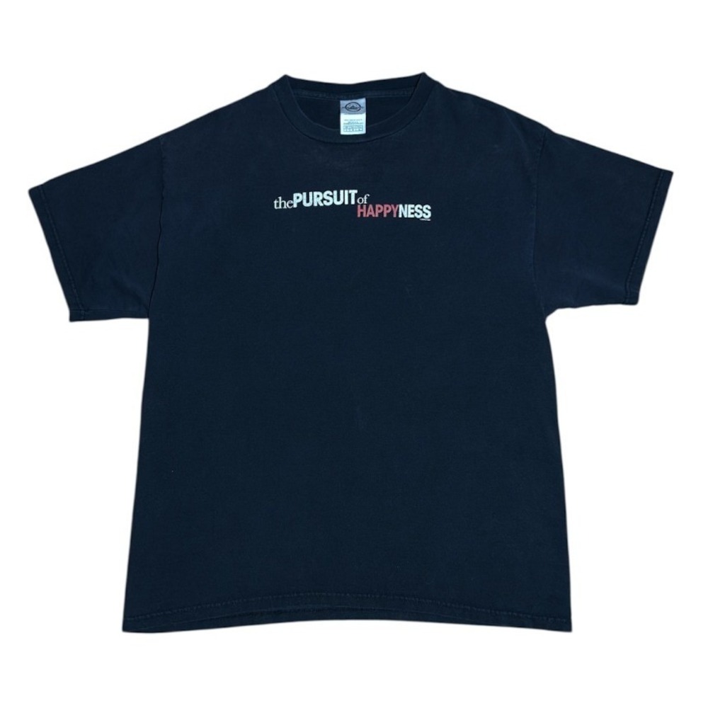 Vintage Y2K The Pursuit of Happyness Will Smith Movie Promo Graphic Logo T-shirt